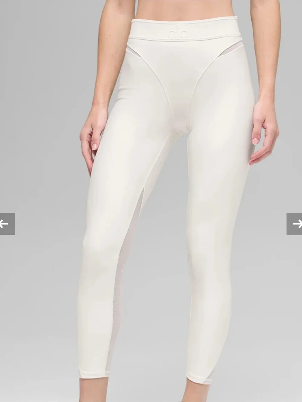 ALO Airlift High-Waist 7/8 Rebel Legging Ivory NWT